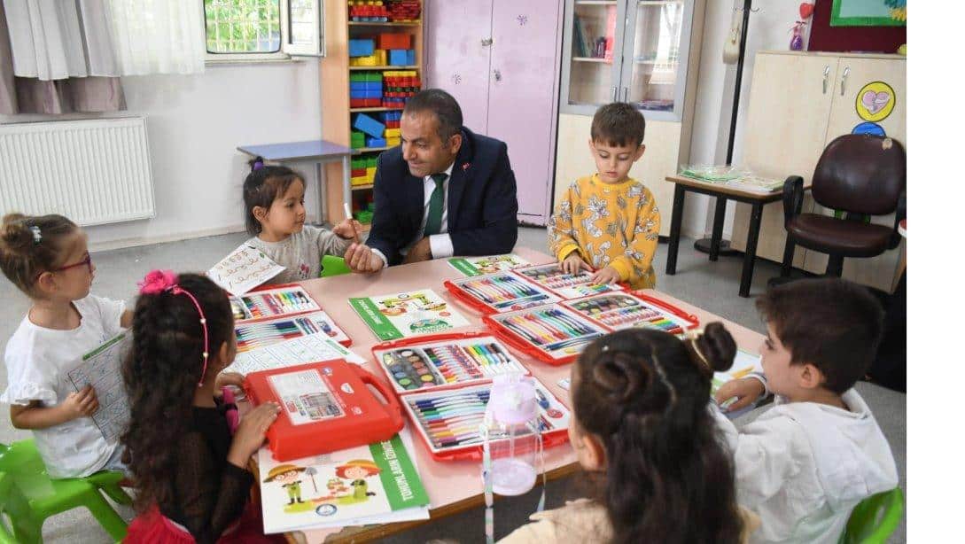 İlçe Millî Eğitim Müdürümüz Eyüp Güneş, Gazi Anaokulunu ziyaret ettim